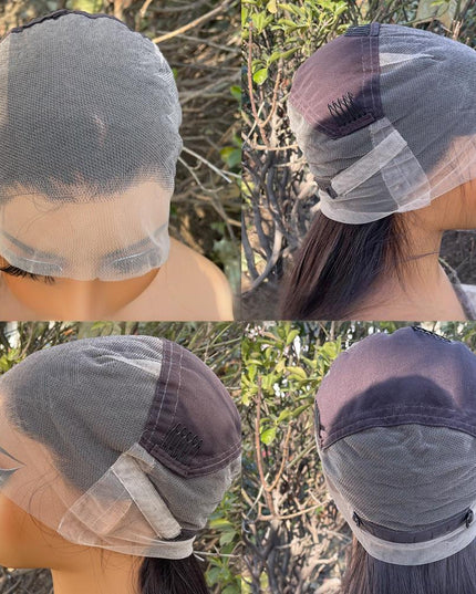 Synthetic straight full lace wig----natural black color