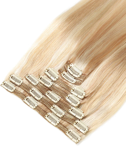 remy clip hair extensions---#18&613