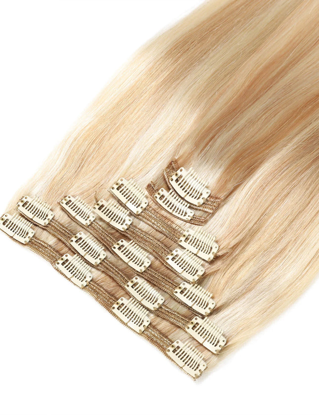 remy clip hair extensions---#18&613