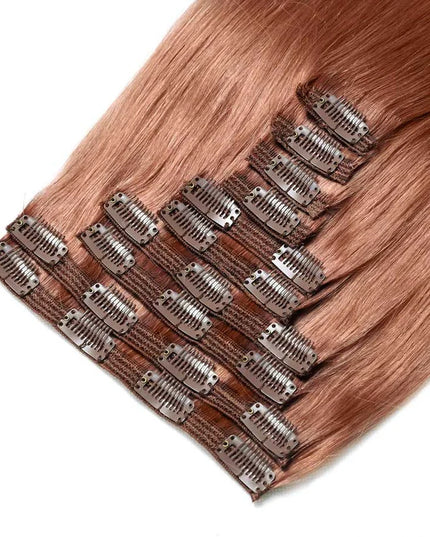 remy clip hair extensions---#33 color