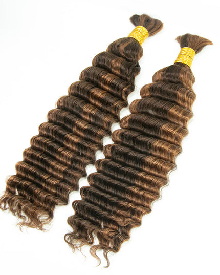 Deep wave P4/30 color 15A human hair bulk for braiding