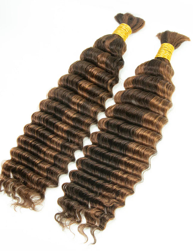 Deep wave P4/30 color 15A human hair bulk for braiding