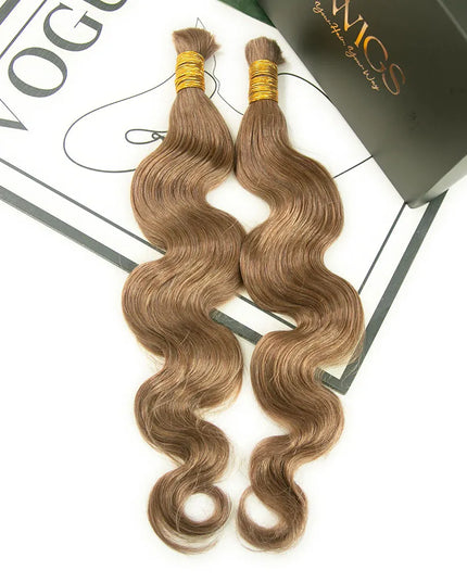 Body wave #8 color 15A human hair bulk for braiding