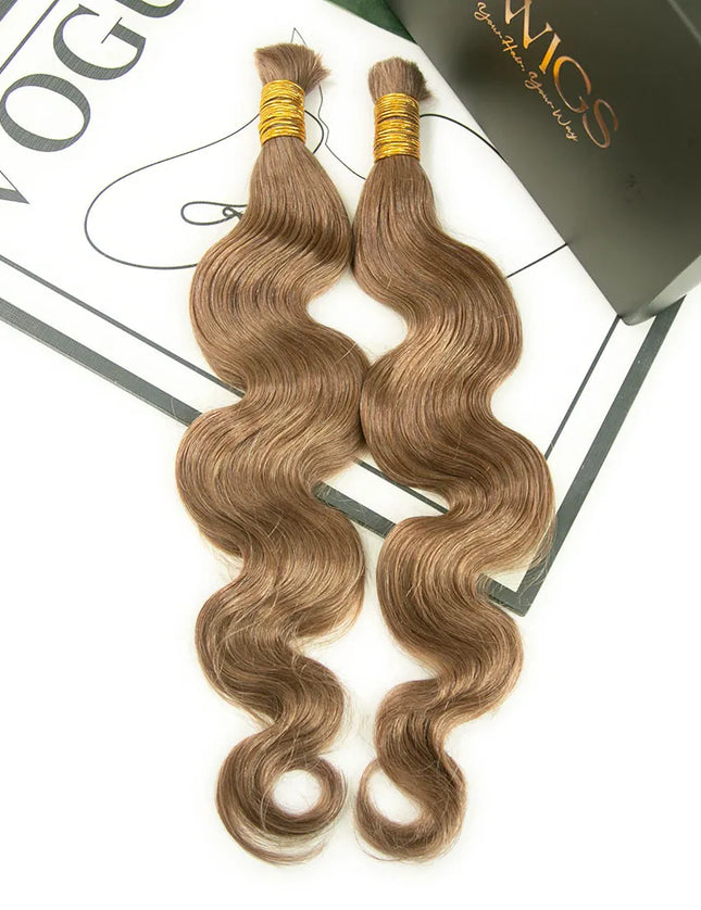 Body wave #8 color 15A human hair bulk for braiding