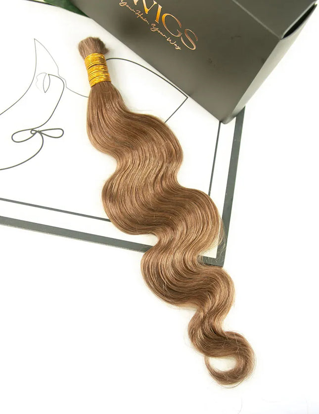 Body wave #8 color 15A human hair bulk for braiding