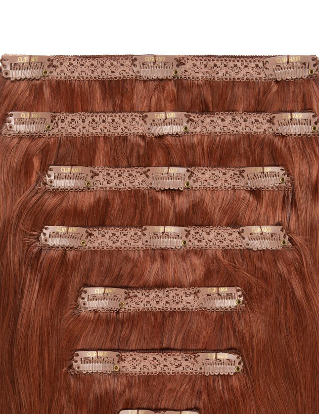 remy clip hair extensions-Color #33