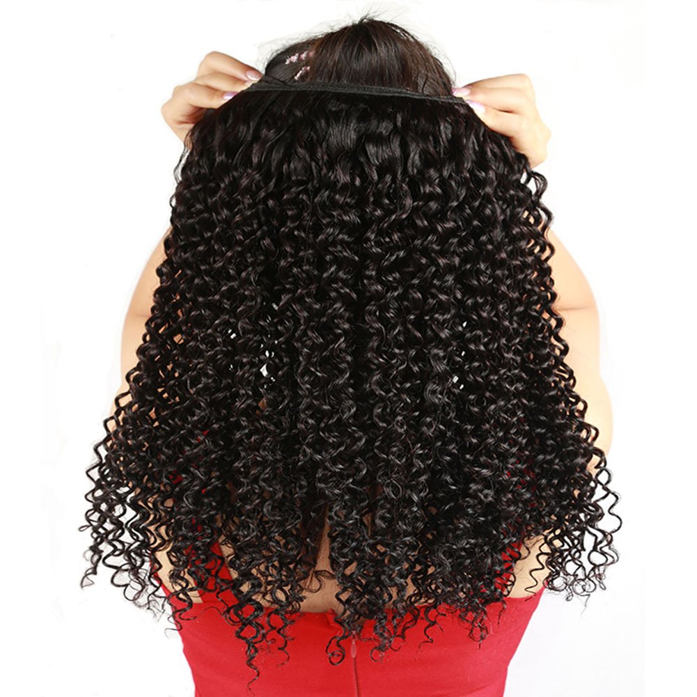 curly wave Virgin human hair bundles 1pc