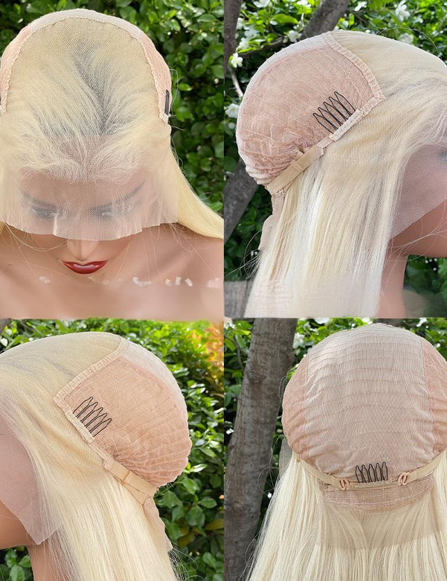 Synthetic lace frontal color wig---13*6---blonde color