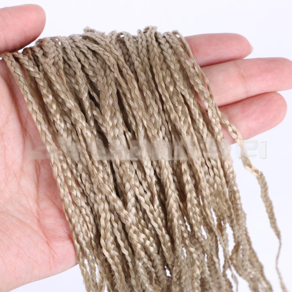 Fiber Thin three strand braid, straight Crochet Box Braids-- 0002