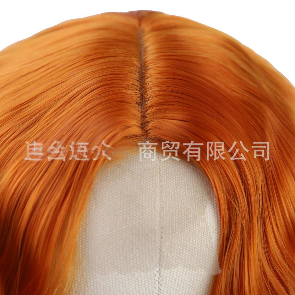Deep wave fiber synthetic front lace middle parting wig