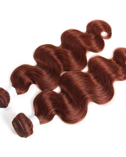 Reddish auburn brown Body wave Virgin Hair bundles