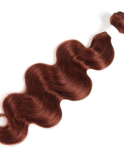 Reddish auburn brown Body wave Virgin Hair bundles