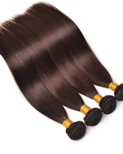 Straight dark brown human hair Bundles virgin Hair Weave 1pc
