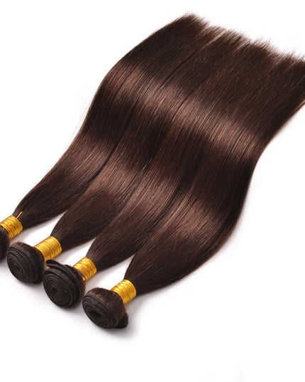 Straight dark brown human hair Bundles virgin Hair Weave 1pc