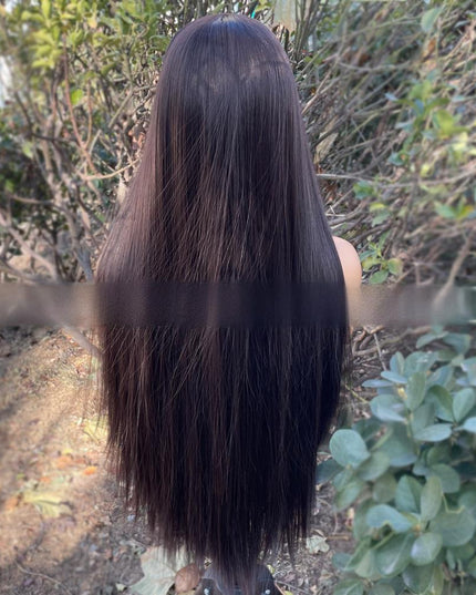 Synthetic straight full lace wig----natural black color