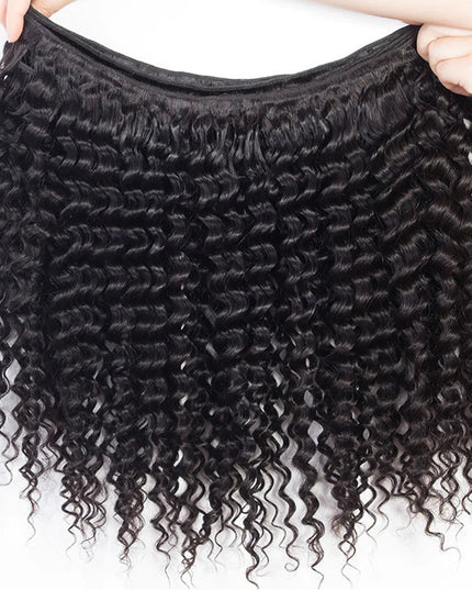 Deep curly Virgin human Hair bundles natural color 1pc