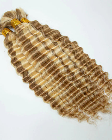 Deep wave P18/613 color 15A human hair bulk for braiding
