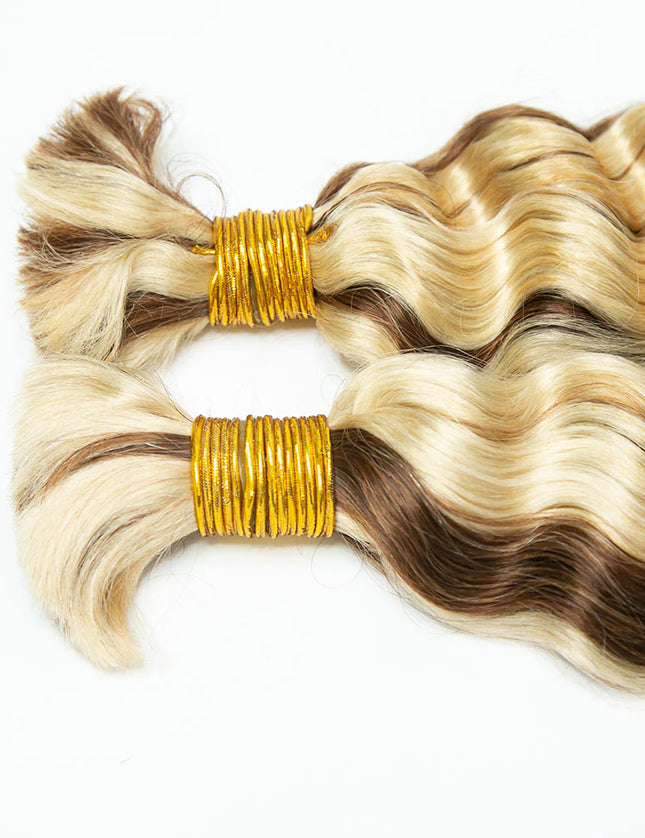Deep wave P30/613 color 15A human hair bulk for braiding