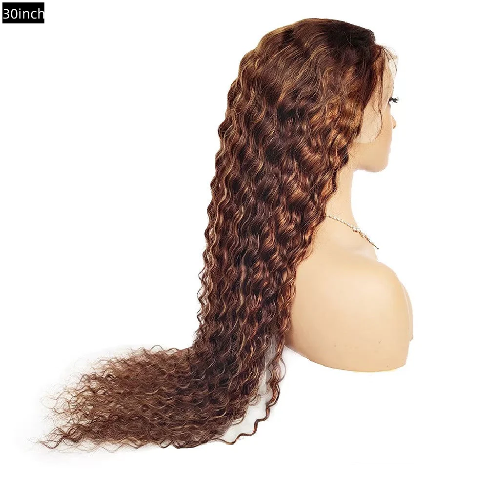 Deep Wave  P4/30 Lace Frontal 13x4 Virgin Human Hair LACE Wig  180% density