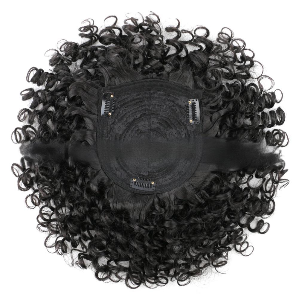 Fiber Female Fluffy Short Curly Hair Topper  -6