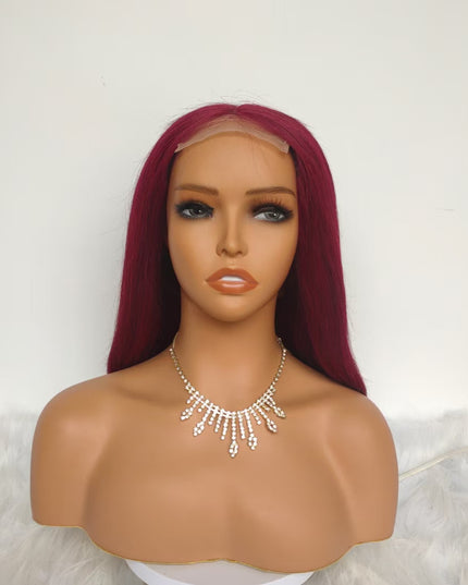 Double drown 99J straight Bob Wig 4x4，5*5 Lace closure wig 100% Virgin Human Hair