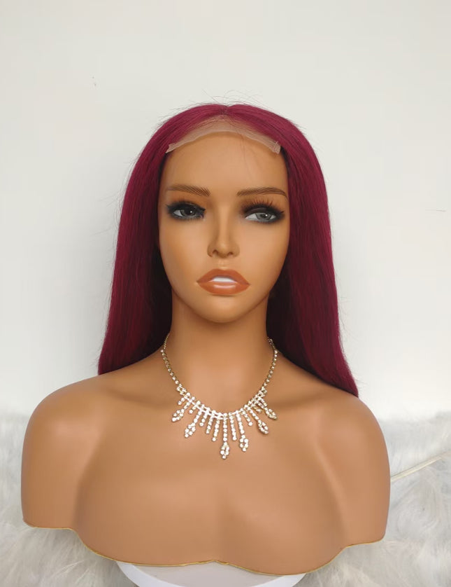 Double drown 99J straight Bob Wig 4x4，5*5 Lace closure wig 100% Virgin Human Hair