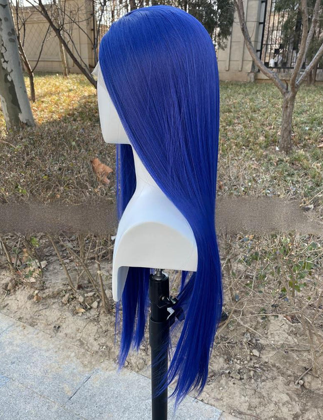 Synthetic lace frontal color wig straight---13*4---navy blue color--pay 1 get 2