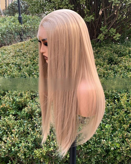 Synthetic lace frontal color wig straight---13*4--- beige color--pay 1 get 2