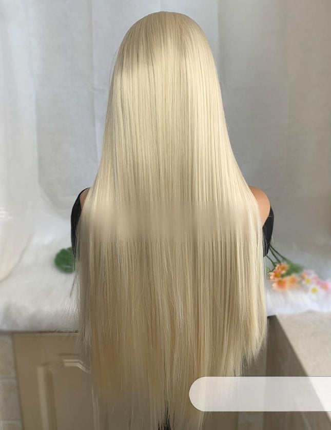 Synthetic lace frontal color wig---13*4---light blonde color--- pay 1 get 2