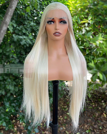 Synthetic lace frontal color wig---13*4---Champagne Milk blonde color--- pay 1 get 2