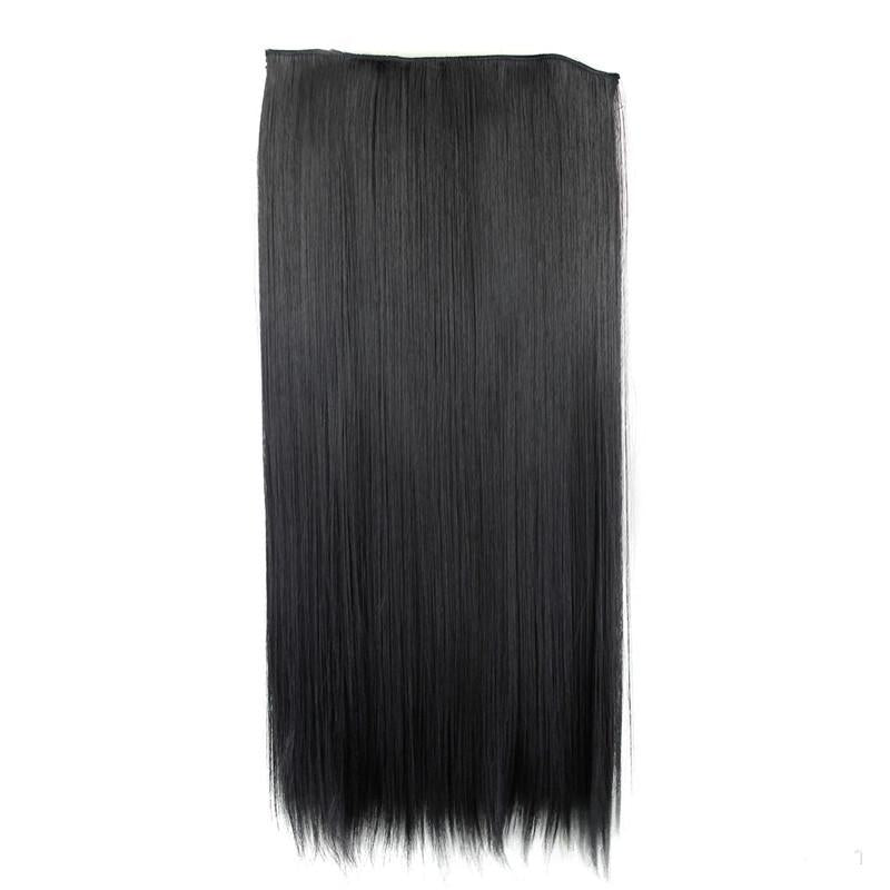 fiber long straight hair clip hair extension