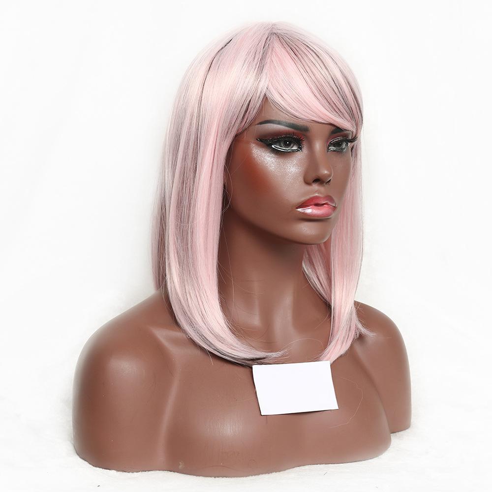 Fiber fashion women wig-pink