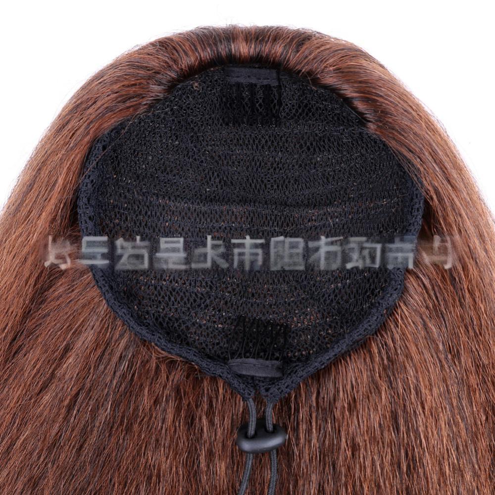 22 inch fiber drawstring ponytail YAKI silk fluffy corn perm-5