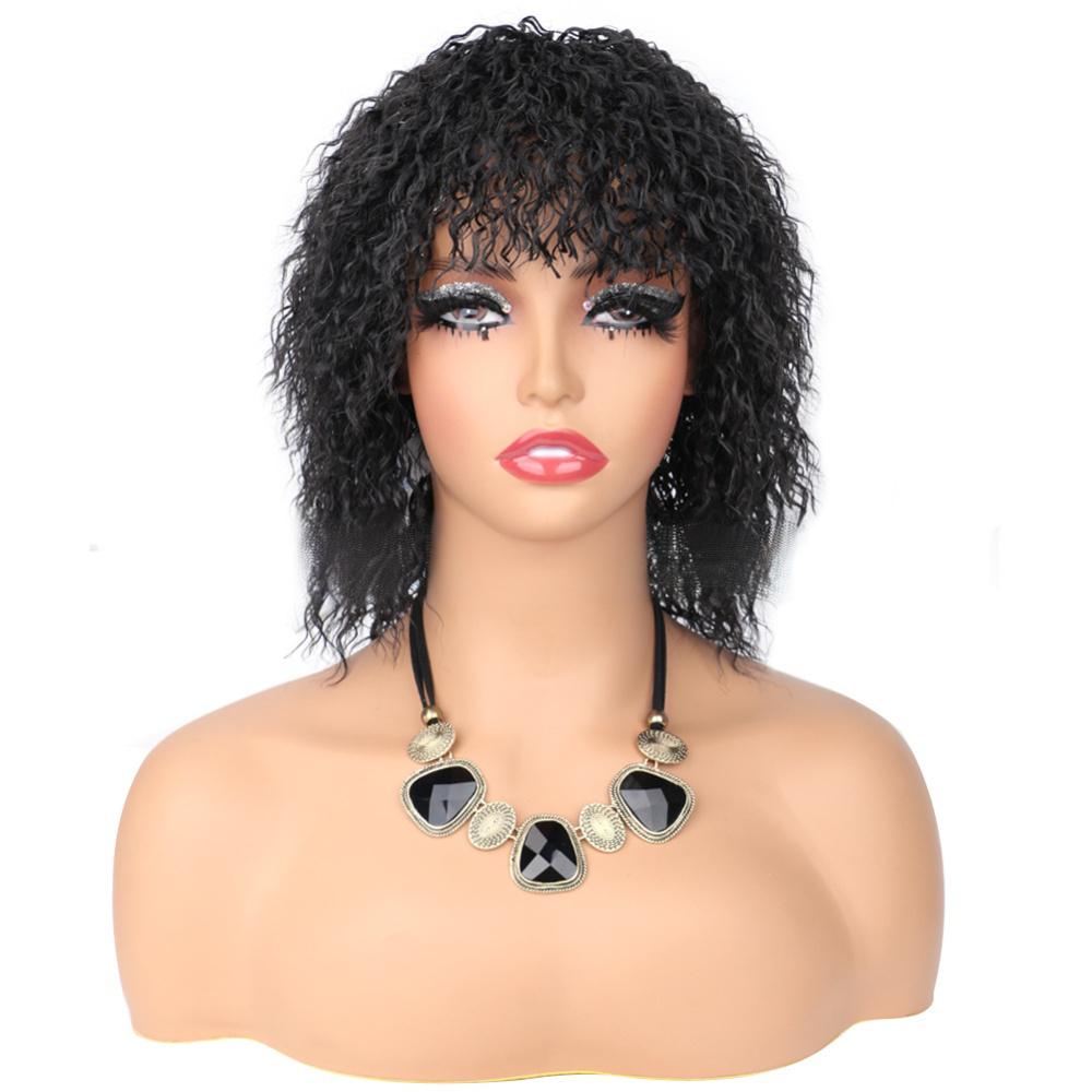 Fiber hair Punk wig-black