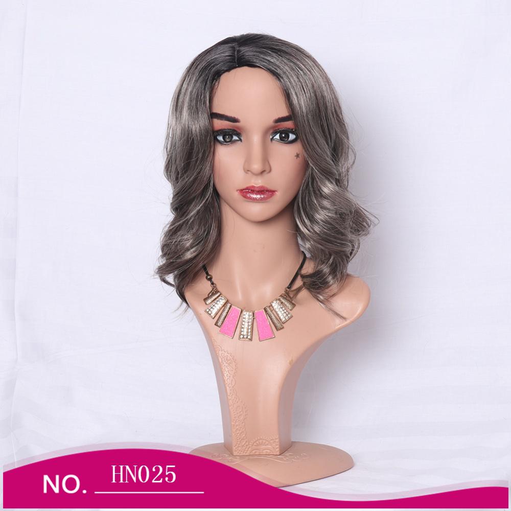 Partial short hair cosplay fiber wig