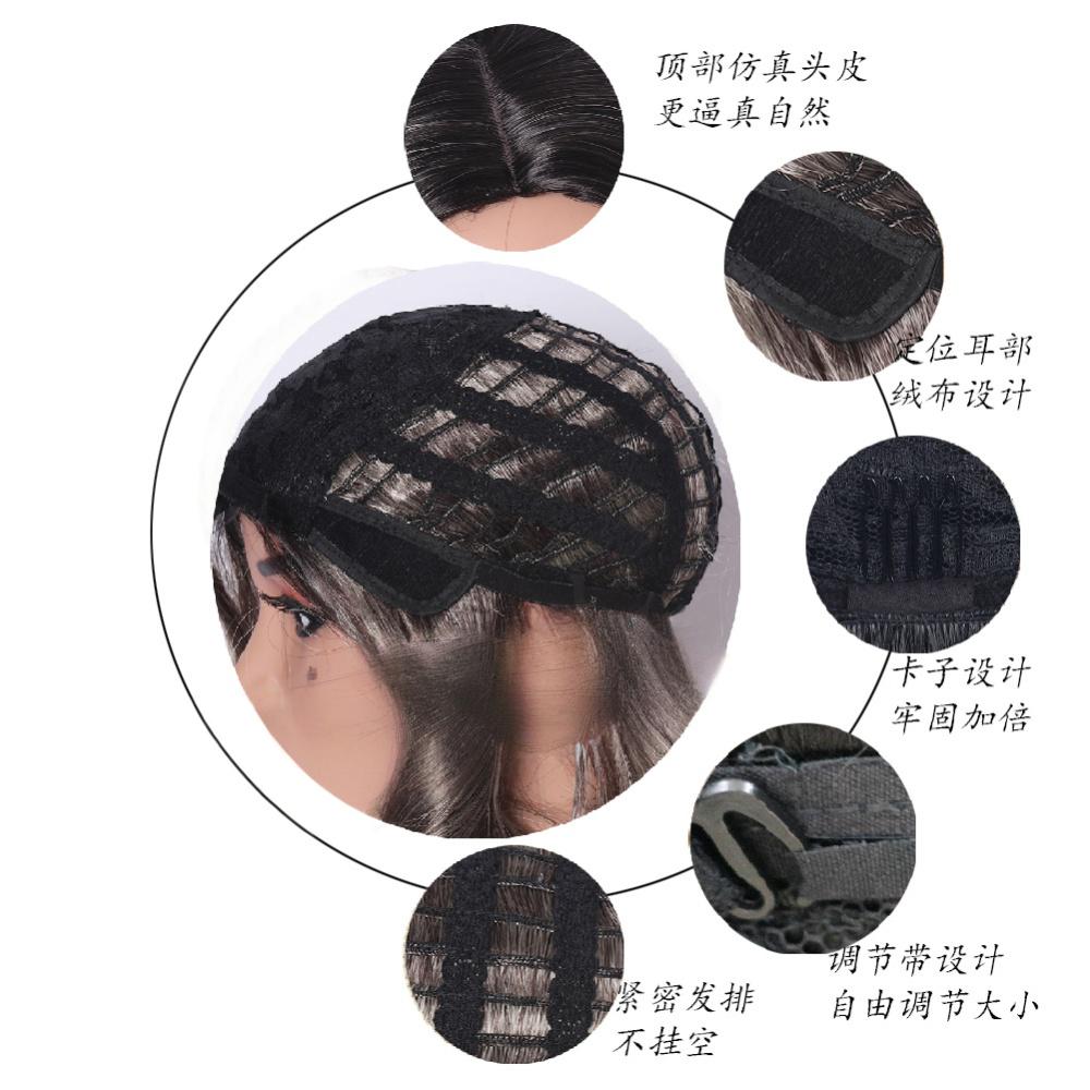 Partial short hair cosplay fiber wig
