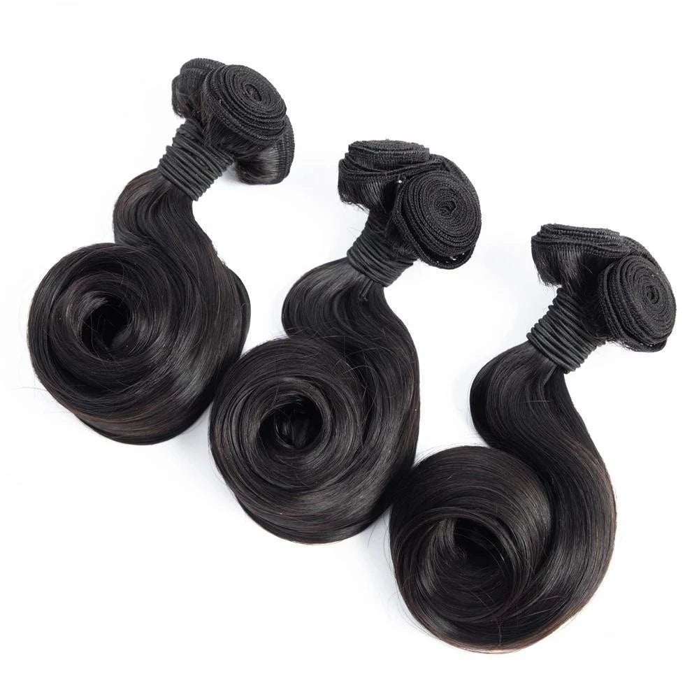 Funmi egg curl Premium Donor Virgin Hair Bundle Double drown 1PC