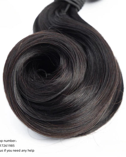 Funmi egg curl Premium Donor Virgin Hair Bundle Double drown 1PC