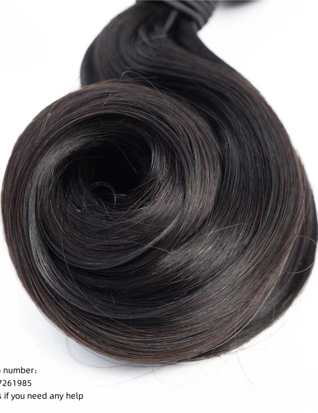 Funmi egg curl Premium Donor Virgin Hair Bundle Double drown 1PC