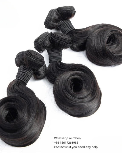 Funmi egg curl Premium Donor Virgin Hair Bundle Double drown 1PC