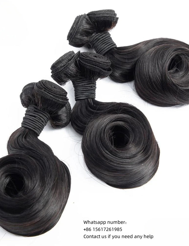 Funmi egg curl Premium Donor Virgin Hair Bundle Double drown 1PC