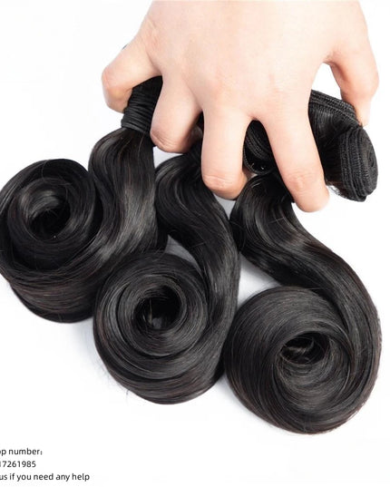 Funmi egg curl Premium Donor Virgin Hair Bundle Double drown 1PC