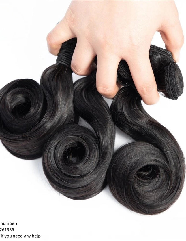Funmi egg curl Premium Donor Virgin Hair Bundle Double drown 1PC