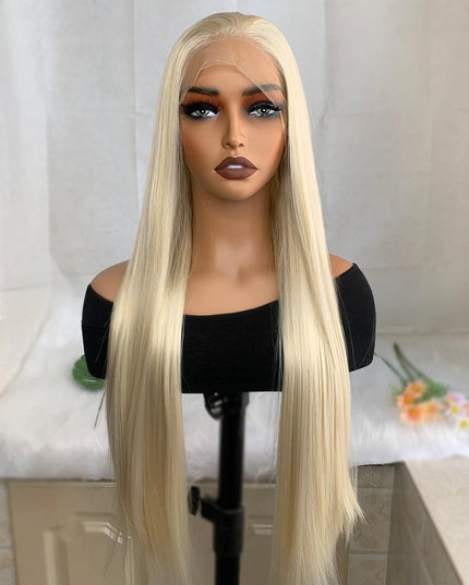 Synthetic lace frontal color wig---13*4---light blonde color--- pay 1 get 2