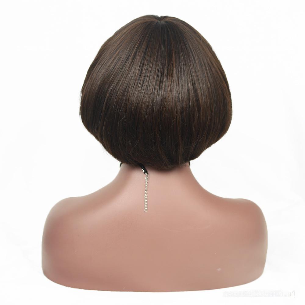 Fiber brown color Mushroom style wig