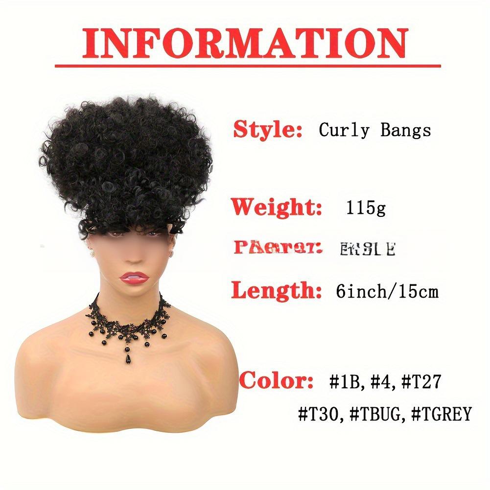 fiber hair bang for Afro Puff Wig-3