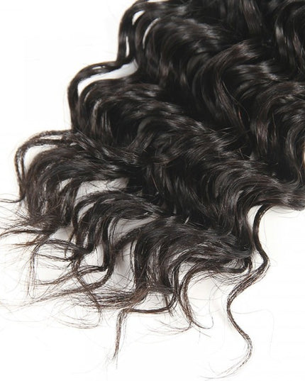 Deep Wave human Hair Weave 1pc 100% Human Hair Bundles natural black color