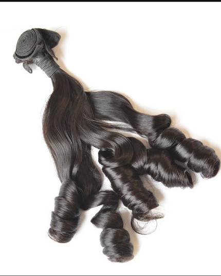 Funmi rose curl--2 Premium Donor Virgin Hair Top Quality Hair Bundle Double drown 1PC