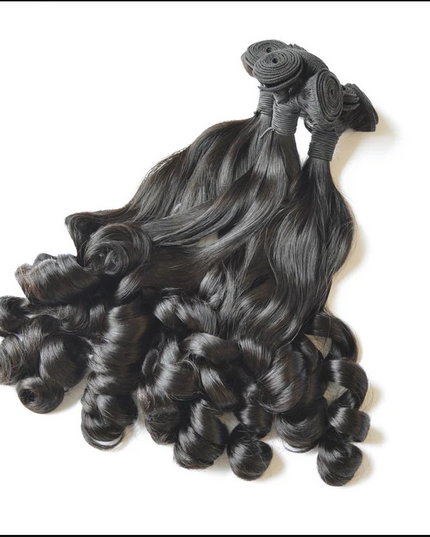 Funmi rose curl--2 Premium Donor Virgin Hair Top Quality Hair Bundle Double drown 1PC