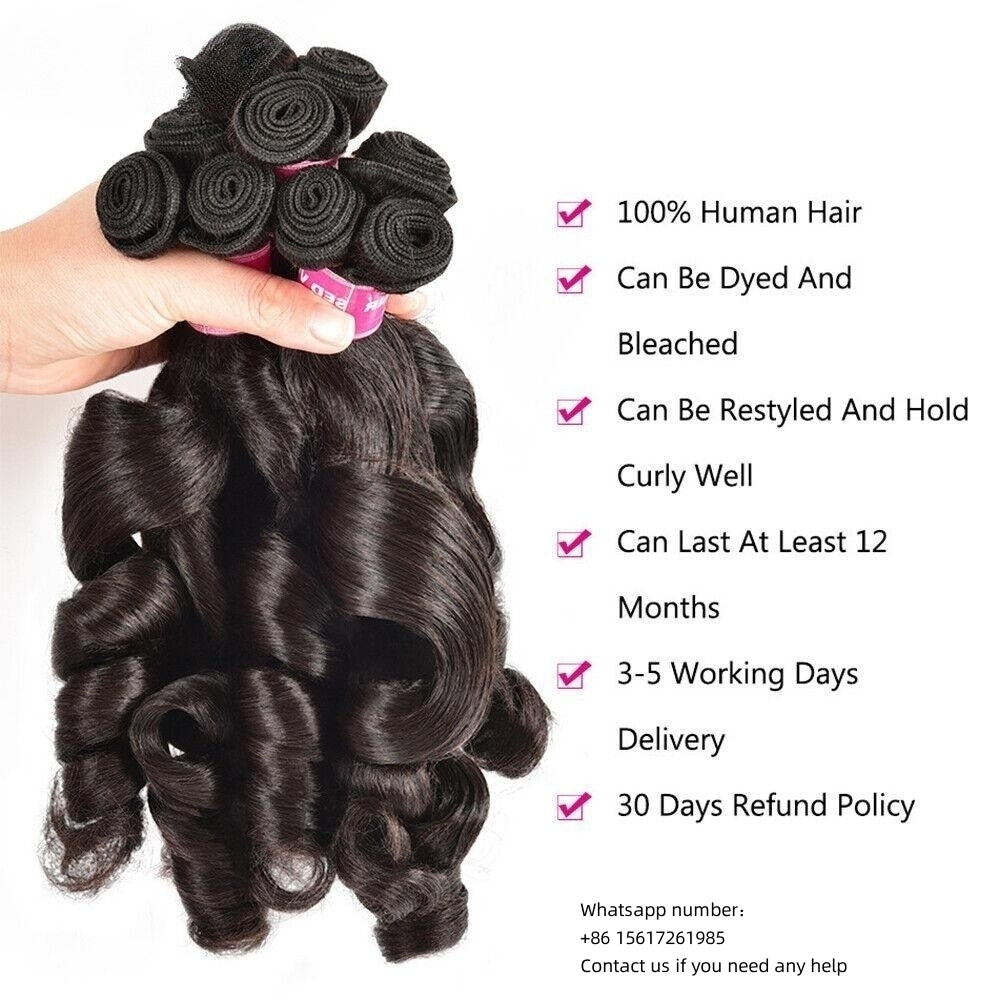 Funmi Italian curl Premium Donor Virgin Hair Bundle Double drown 1PC